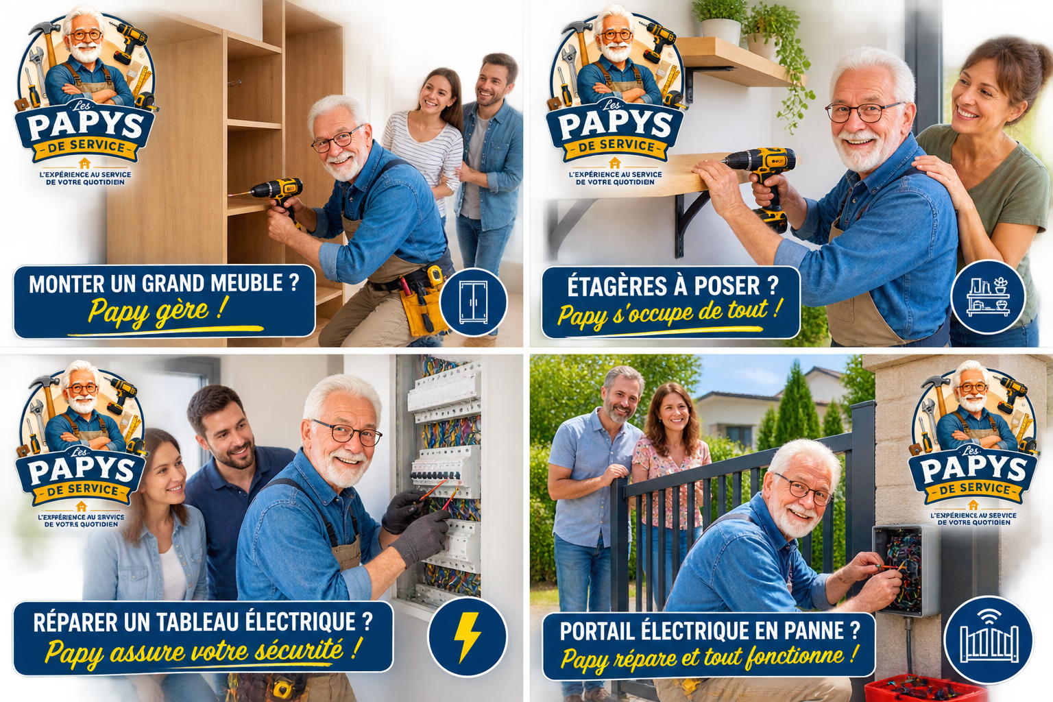 Plusieurs Papys de Service